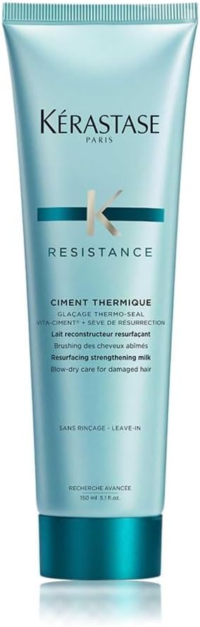 KÉRASTASE Résistance - Ciment Thermique - Lait Capillaire Reconstructeur Resurfaçant Sans Rinçage - Répare & Revitalise - Technologie VITA-CIMENT® & Sève de Résurrection - Cheveux Abîmés - 150 ml