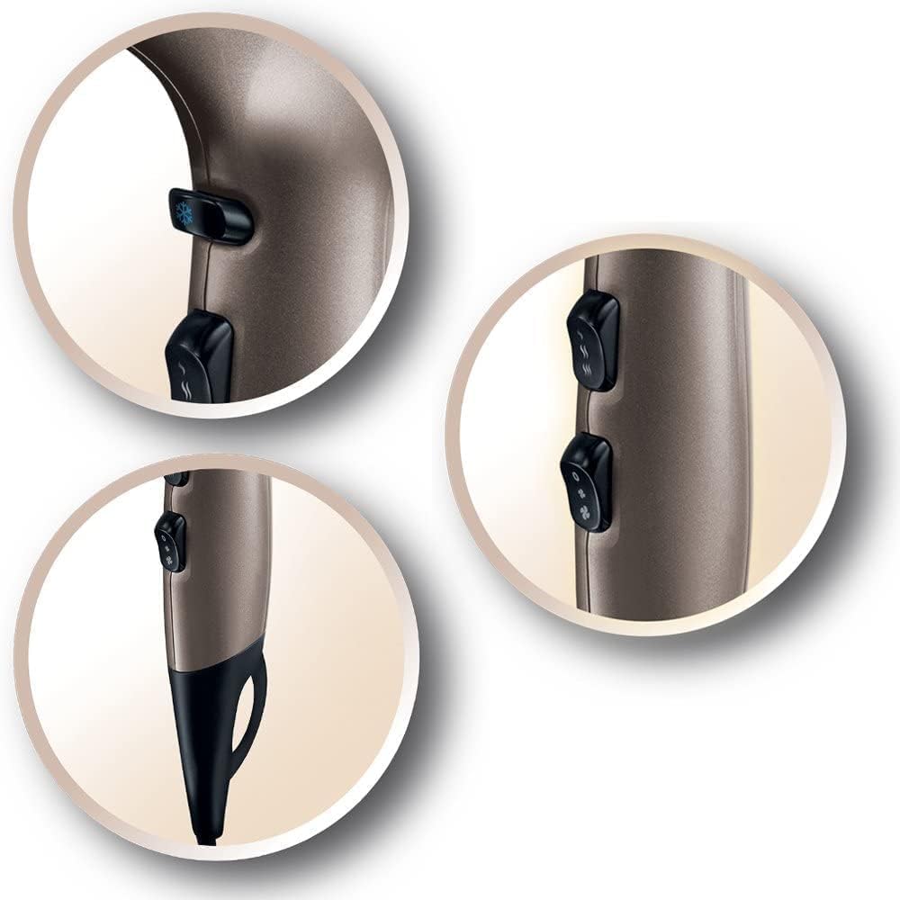 Remington Sèche-cheveux Professionnel [Soin Kératine & Huile d'Amande] Keratin Therapy (2200W, Moteur AC puissant & durable 130km/h, Ionique Céramique, 3 températures/2 vitesses, 3 accessoires) AC8002