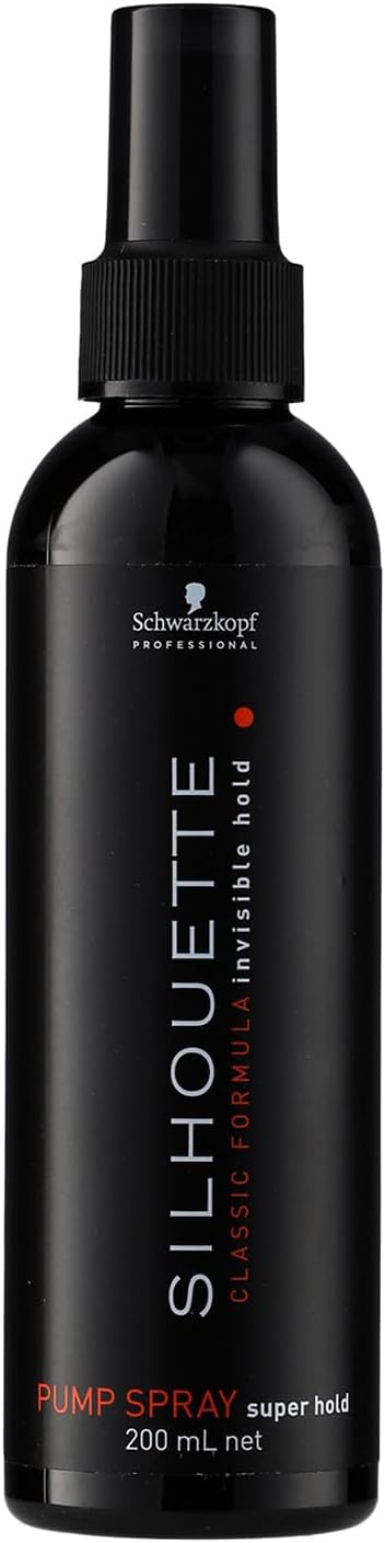 Schwarzkopf Professional Silhouette Super Hold Pumpspray Coiffant En Pulvérisateur Fixation Longue Durée Invisible Séchage Rapide Non Collante Pour Femme Et Homme 200 ml