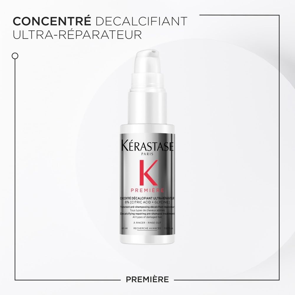 KERASTASE Première - Coffret Cheveux - Protocole Décalcifiant - Concentré Décalcifiant Ultra-Réparateur 45 ml + Bain Décalcifiant Réparateur 80 ml + Masque Filler Réparateur - Cheveux Secs & Abîmés