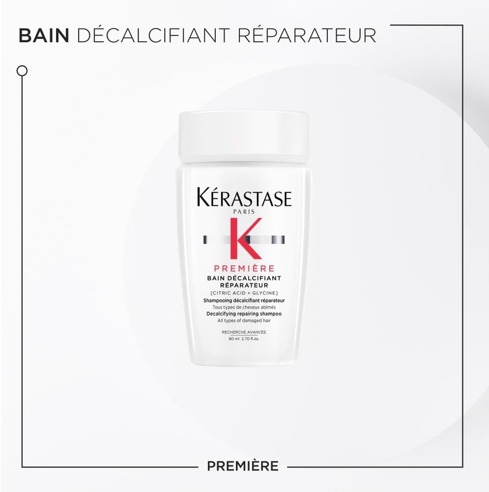 KERASTASE Première - Coffret Cheveux - Protocole Décalcifiant - Concentré Décalcifiant Ultra-Réparateur 45 ml + Bain Décalcifiant Réparateur 80 ml + Masque Filler Réparateur - Cheveux Secs & Abîmés