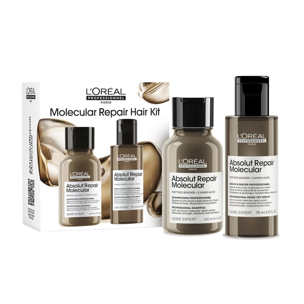 L'OREAL PROFESSIONNEL - Sérum Réparateur à Rincer - Traitement Moléculaire & Instantané - Tous types de Cheveux Abîmés - Restaure la Force - Formule Brevetée - Absolut Repair Molecular - 250ml