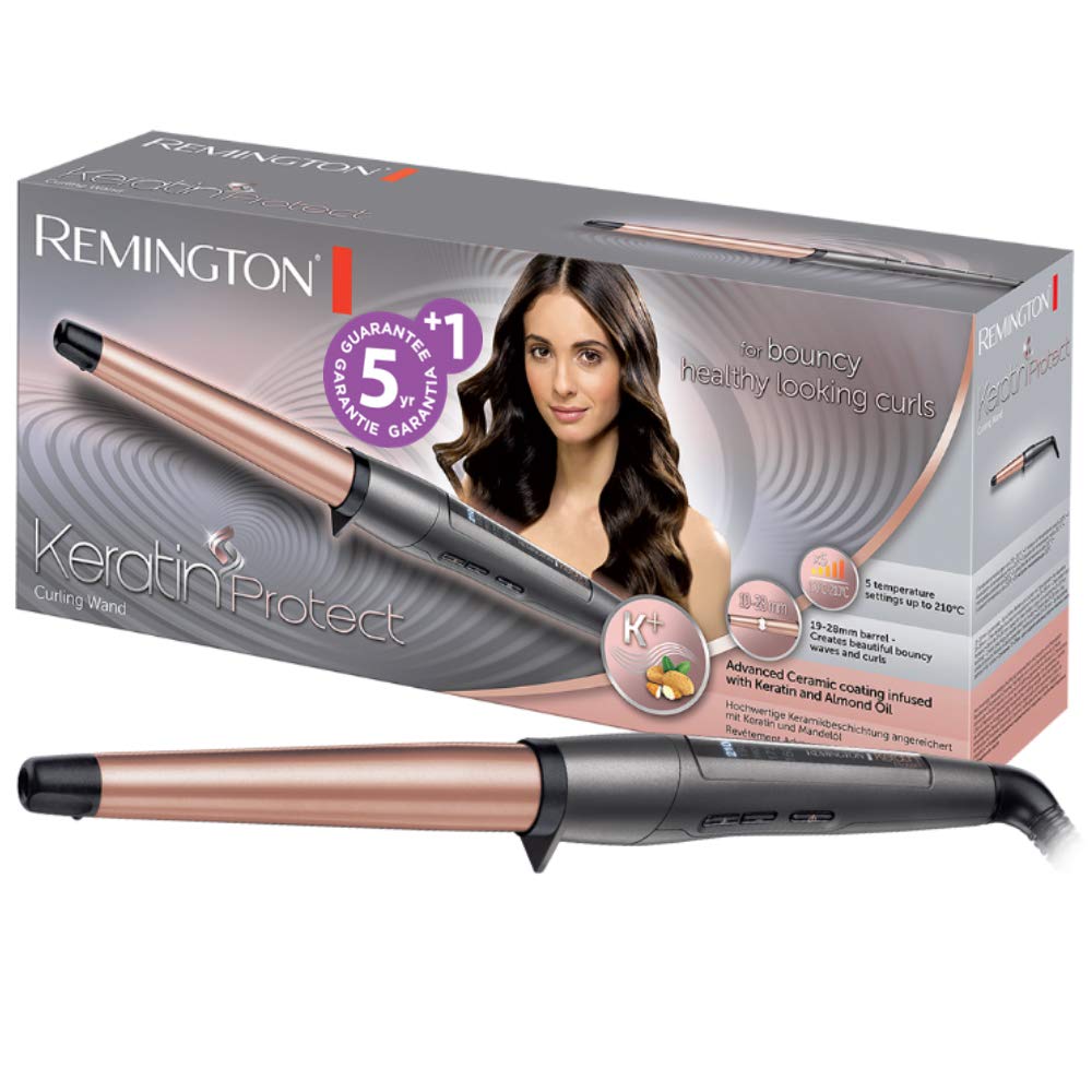 Remington Sèche-cheveux Professionnel [Soin Kératine & Huile d'Amande] Keratin Therapy (2200W, Moteur AC puissant & durable 130km/h, Ionique Céramique, 3 températures/2 vitesses, 3 accessoires) AC8002