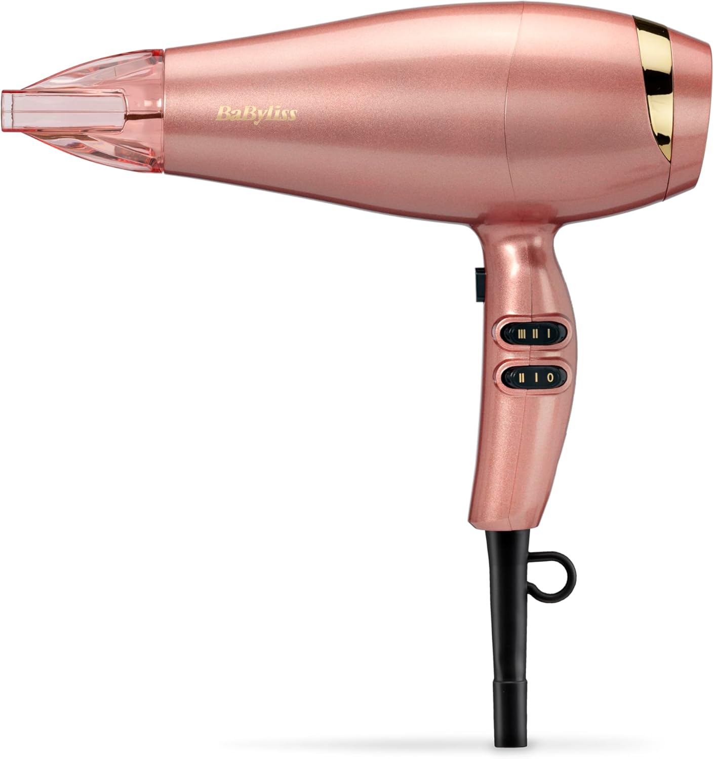 BaByliss Sèche-cheveux Rose Gold - Sèche-cheveux léger et puissant, 2100W, Fonction ionique, Technologie céramique, Séchage rapide, 3 températures et 2 vitesses, Rose gold, 5336PE