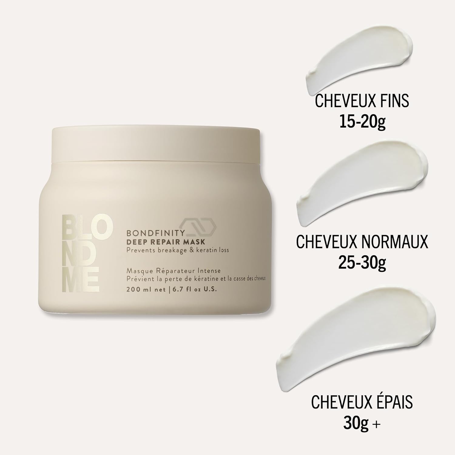 Schwarzkopf Professional BLONDME Bondfinity Deep Repair Mask Masque Capillaire Renforçant Créer Des Liaisons Lissage Et Protection Des Cheveux Poreux Hydratant Et Adoucissant 200 ml