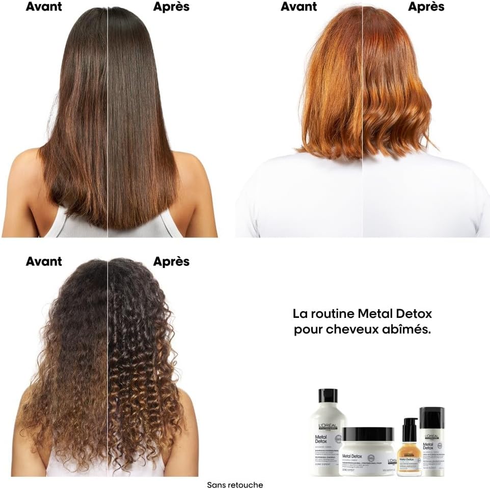 L'OREAL PROFESSIONNEL - Crème Haute Protection - Cheveux Abîmés & Cassants, Colorés ou Naturels - Sans-Rinçage - Protège des UV et de la Chaleur - Technologie Brevetée - Metal Detox - 100ml