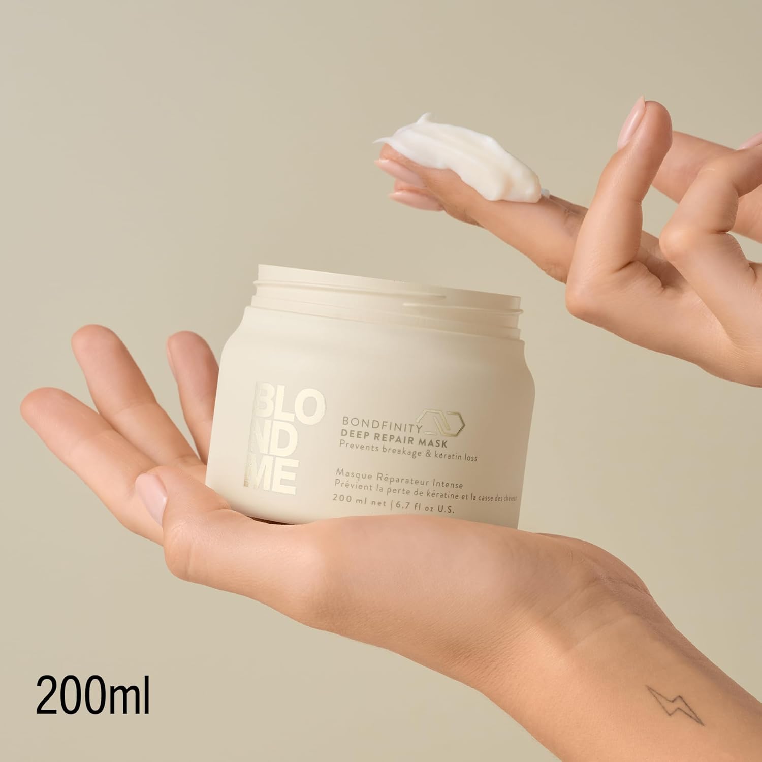 Schwarzkopf Professional BLONDME Bondfinity Deep Repair Mask Masque Capillaire Renforçant Créer Des Liaisons Lissage Et Protection Des Cheveux Poreux Hydratant Et Adoucissant 200 ml