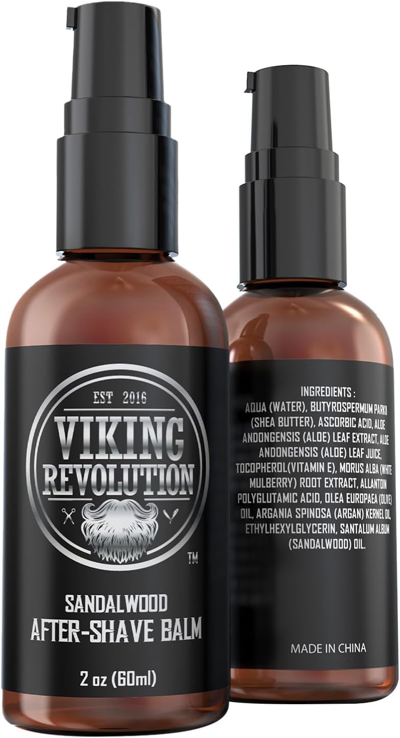 Luxury After-Shave Balm for Men - Premium After-Shave Lotion - Soothes and Moisturizes Face After Shaving - Eliminates Razor Burn for A Silky Smooth Finish - Sandalwood Scent (2 Pack)