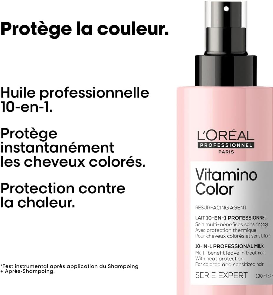 L'OREAL PROFESSIONNEL - Pour Cheveux Colorés - Vitamino Color - Protège la Couleur Pendant 8 Semaines - Cheveux 6x Plus Brillants & Protégés