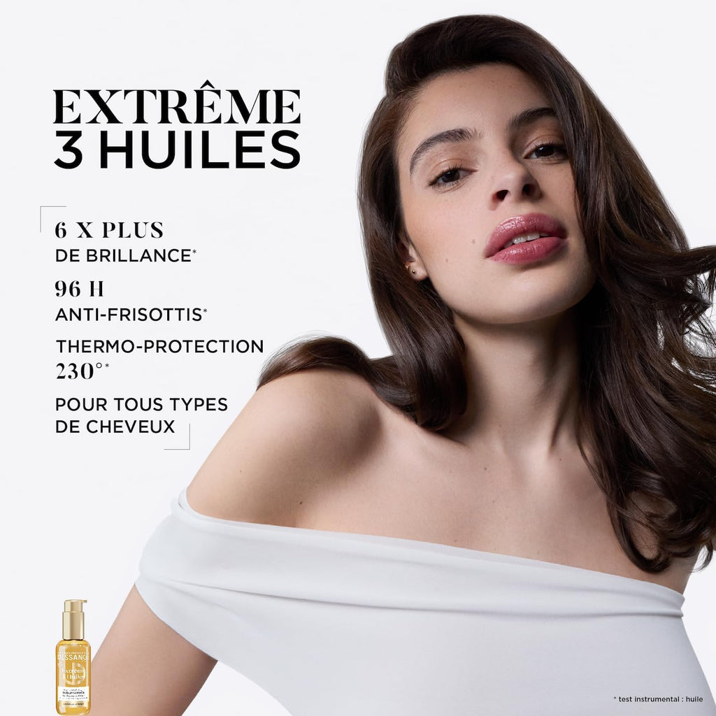 DESSANGE - Huile Cheveux Universelle Sublimatrice Extrême 3 Huiles - Formule Enrichie En Huiles De Marula, D’Argan & D'Onagre - Nourrit, Protège, Répare - Pour Cheveux Ternes - 110ml