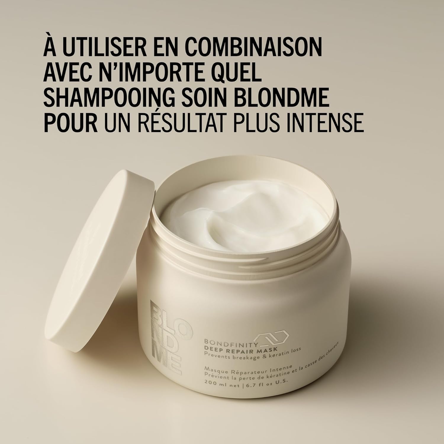 Schwarzkopf Professional BLONDME Bondfinity Deep Repair Mask Masque Capillaire Renforçant Créer Des Liaisons Lissage Et Protection Des Cheveux Poreux Hydratant Et Adoucissant 200 ml