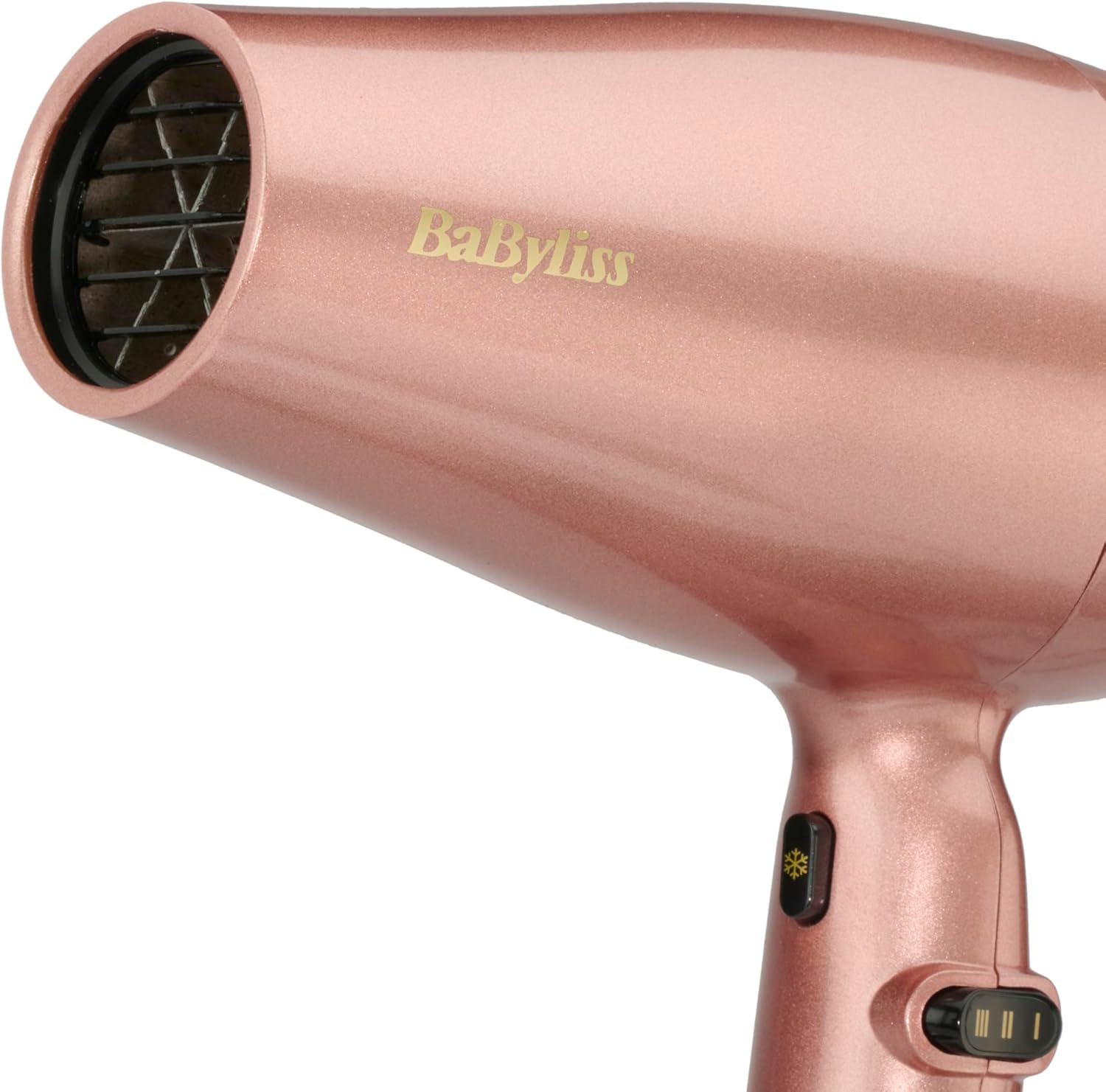 BaByliss Sèche-cheveux Rose Gold - Sèche-cheveux léger et puissant, 2100W, Fonction ionique, Technologie céramique, Séchage rapide, 3 températures et 2 vitesses, Rose gold, 5336PE