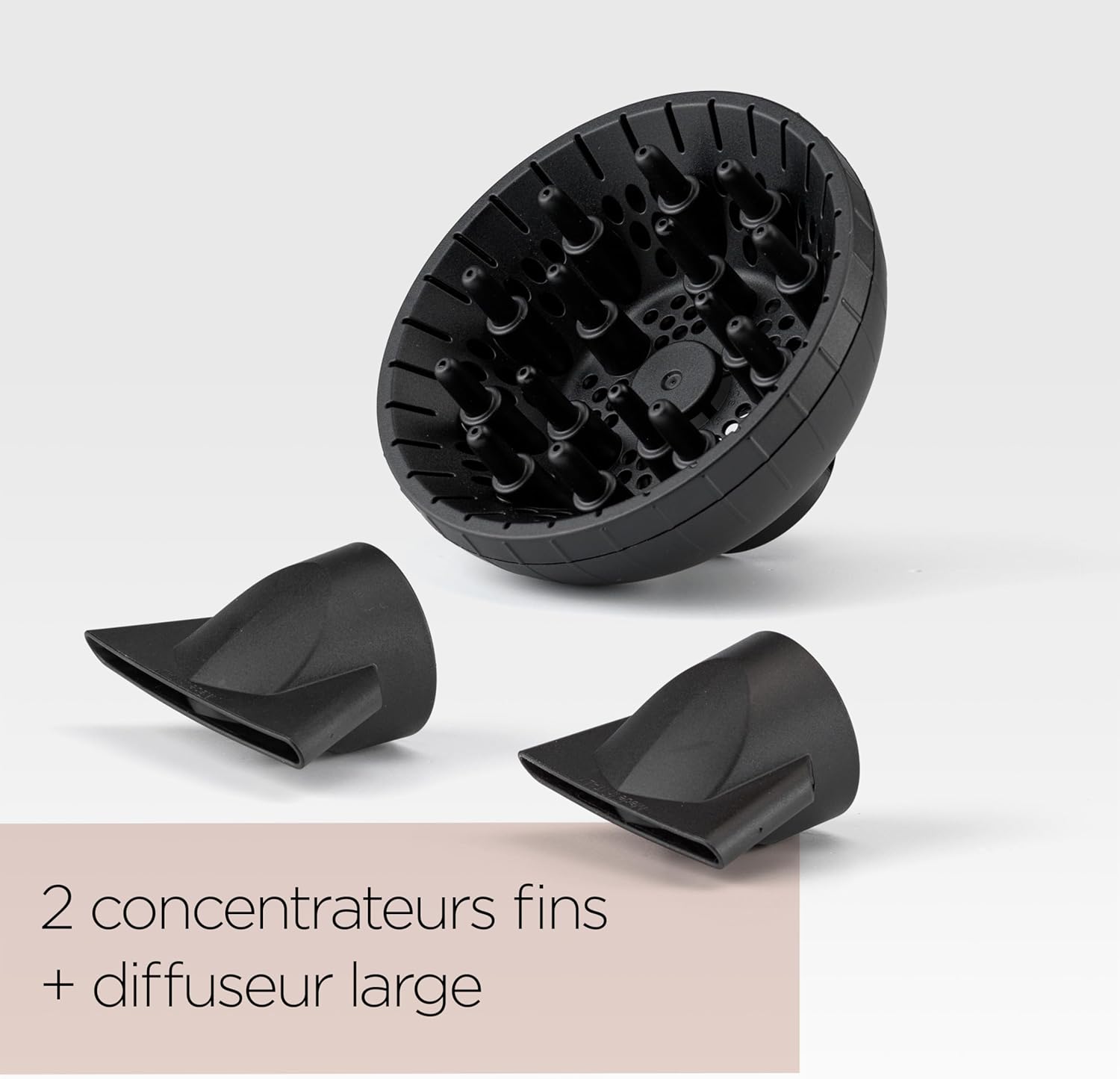 BaByliss Sèche-cheveux Air Pro avec Diffuseur - Fabriqué en Italie, Moteur Professionnel AC, Sèche-cheveux puissant 2200W, Technologie ionique Anti-Frisottis, 2 températures & 2 vitesses, Noir, 6719DE