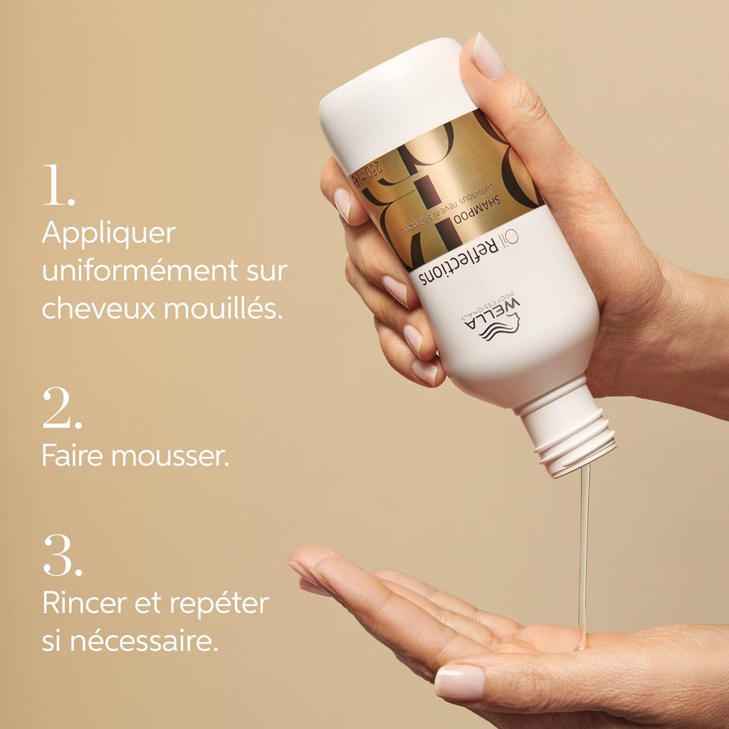 Wella Professionals OIL REFLECTIONS Shampoing révélateur de lumière – Shampoing hydratant et nettoyant – pour une douceur et une brillance durables