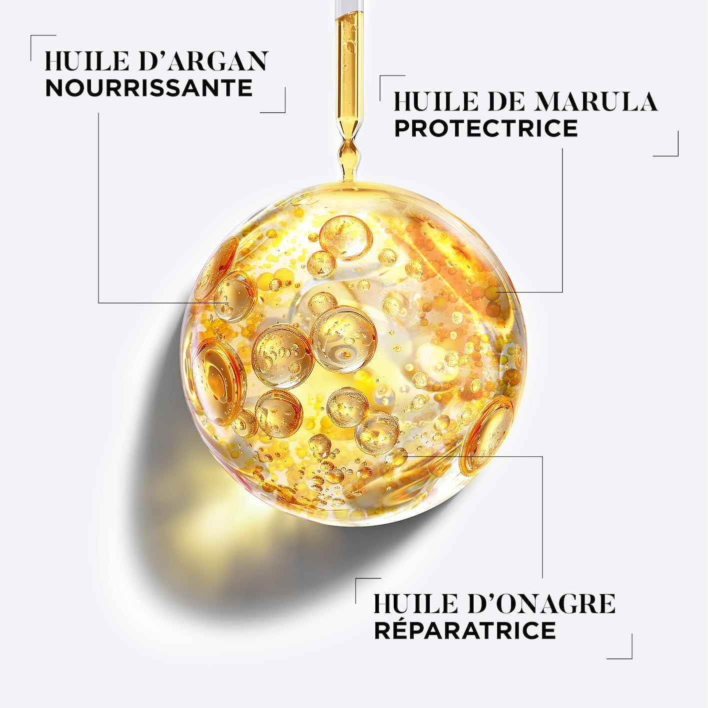 DESSANGE - Huile Cheveux Universelle Sublimatrice Extrême 3 Huiles - Formule Enrichie En Huiles De Marula, D’Argan & D'Onagre - Nourrit, Protège, Répare - Pour Cheveux Ternes - 110ml