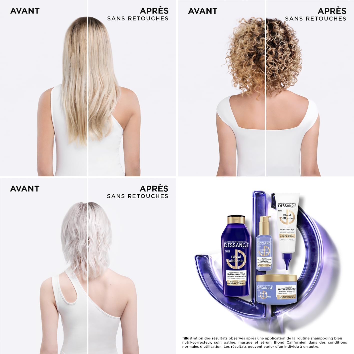 DESSANGE - Sérum Cheveux Sans Rinçage Éclat Réparateur Blond Californien - Acide Lactique & Miel De Manuka - Nourrit, Répare & Protège De La casse - Cheveux Blonds, Colorés, Décolorés - 110ml