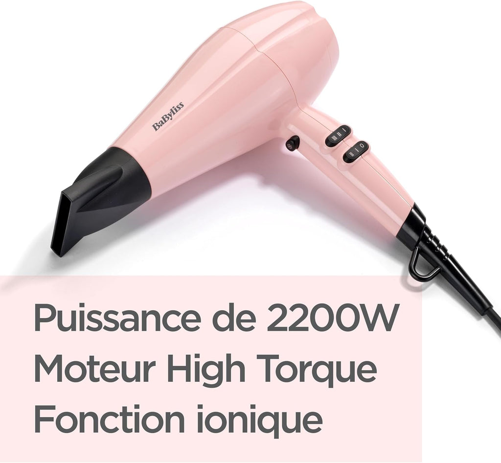 Babyliss Sèche-cheveux Rose Blush 2200W Design Léger 5337PRE