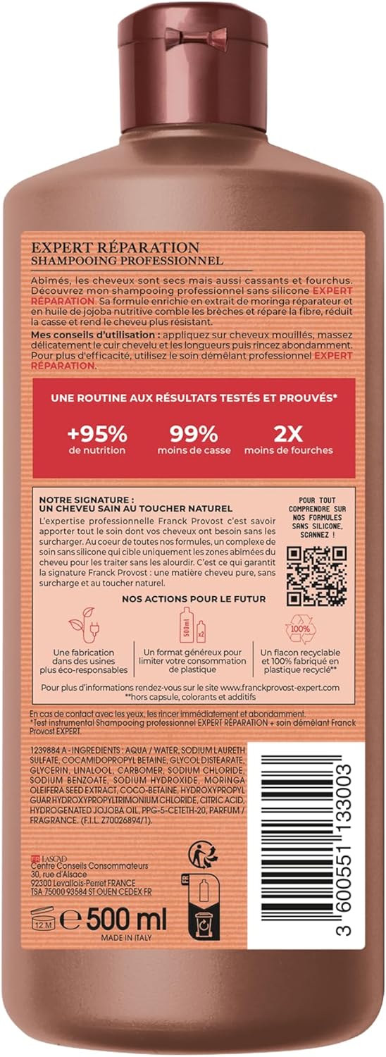 Franck Provost Shampoing Expert Réparation 500ml