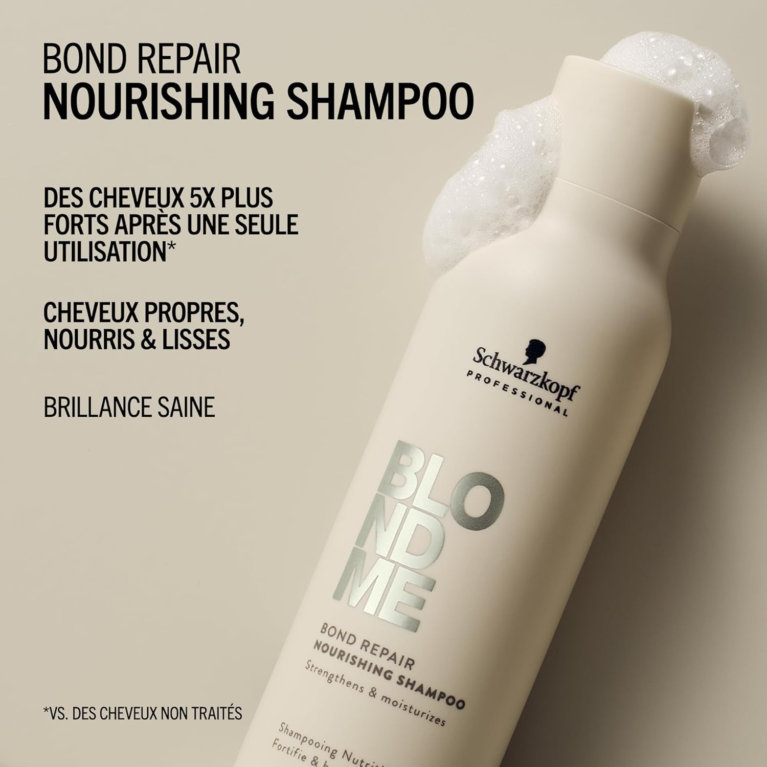 Schwarzkopf Professional BLONDME Bond Repair Nourishing Shampoo Shampooing Lissant Thé Blanc Profondément Nourrissant Hydratant Et Adoucissant 300 ml