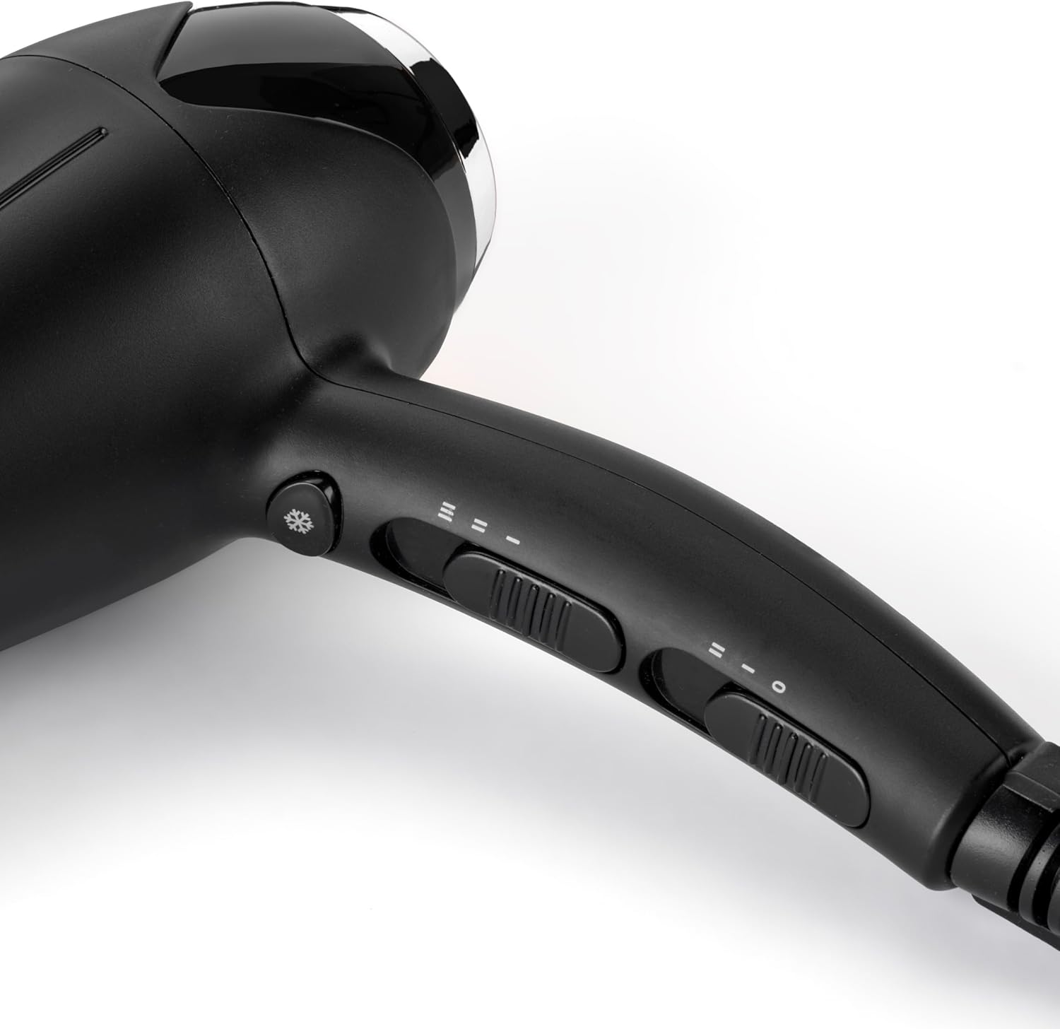 BaByliss Sèche-cheveux Turbo Smooth - Sèche-cheveux puissant de 2200W, Diffuseur large, Technologie ionique anti-frisottis, 3 réglages de température et 2 réglages de vitesse, noir, D572DE