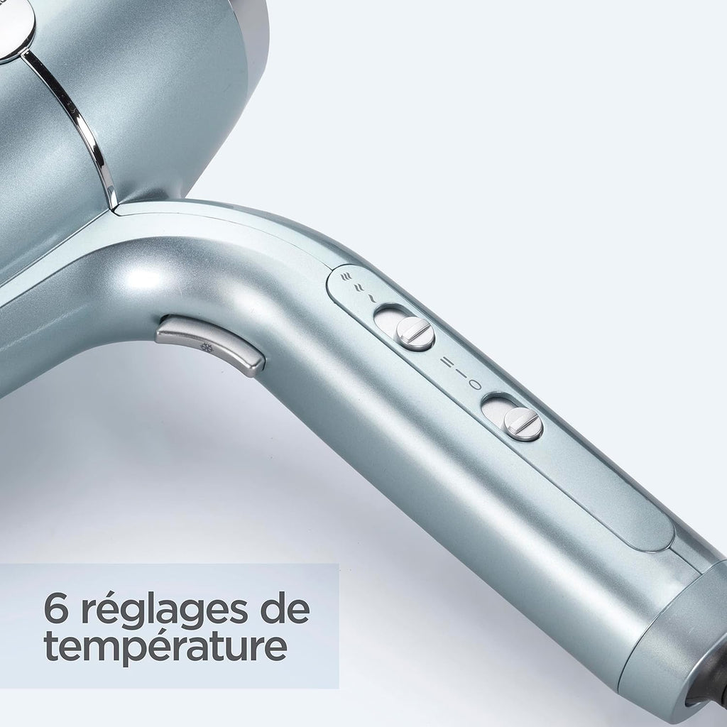 BaByliss - D773DE - Sèche-cheveux Hydro-Fusion - 2100W- Brushing digne d'un coiffeur - Fonction ionique pour des cheveux hydratés & protégés - Résultat brillant & soyeux, longue tenue