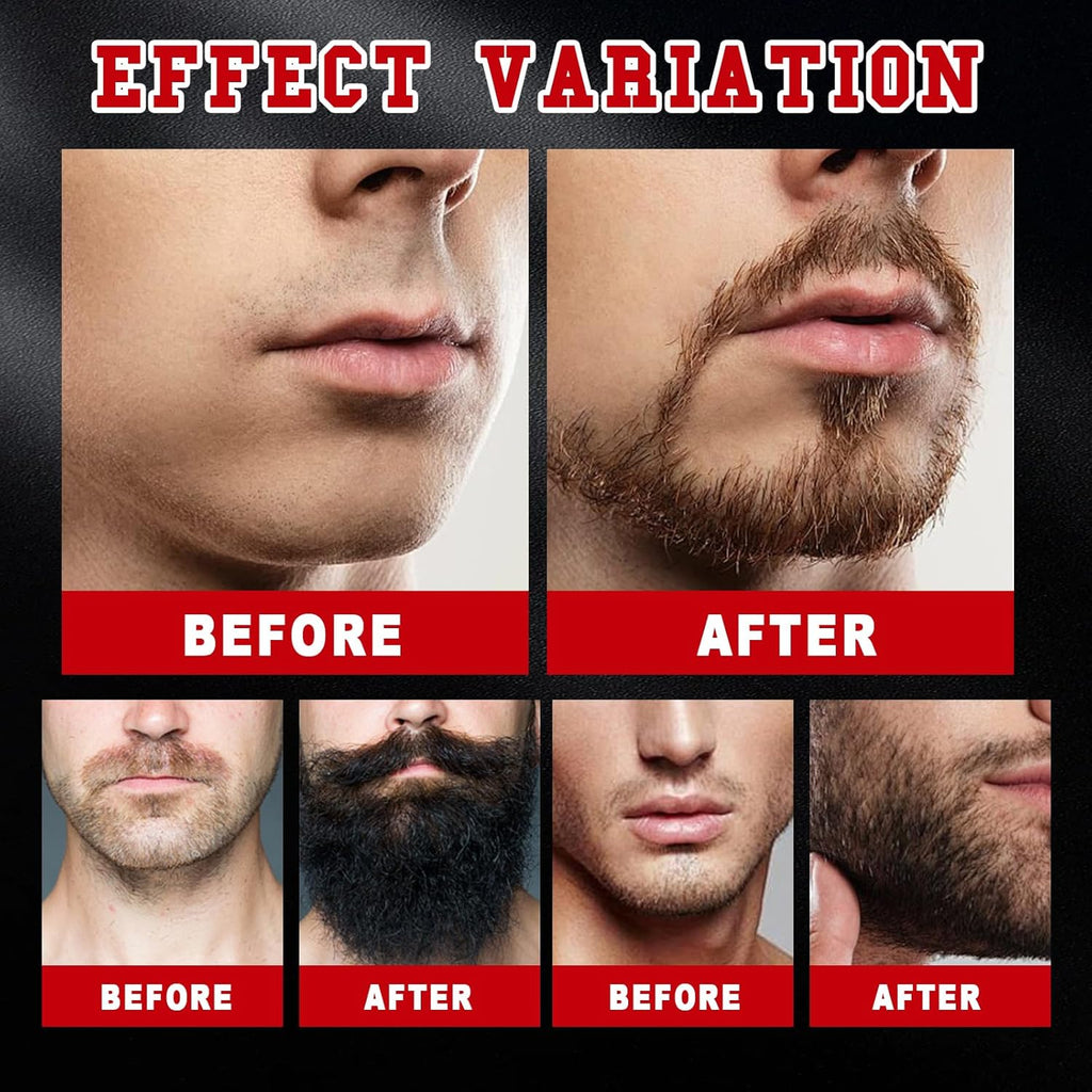 Kit Barbe Homme, 7 Soin de la Barbe Huile avec Mousse Nettoyante/Spray/Huile Essentielle/Crème De Soin/Stylo/Brosse/Peigne à Barbe, Cadeau Idéal pour Tous les Hommes