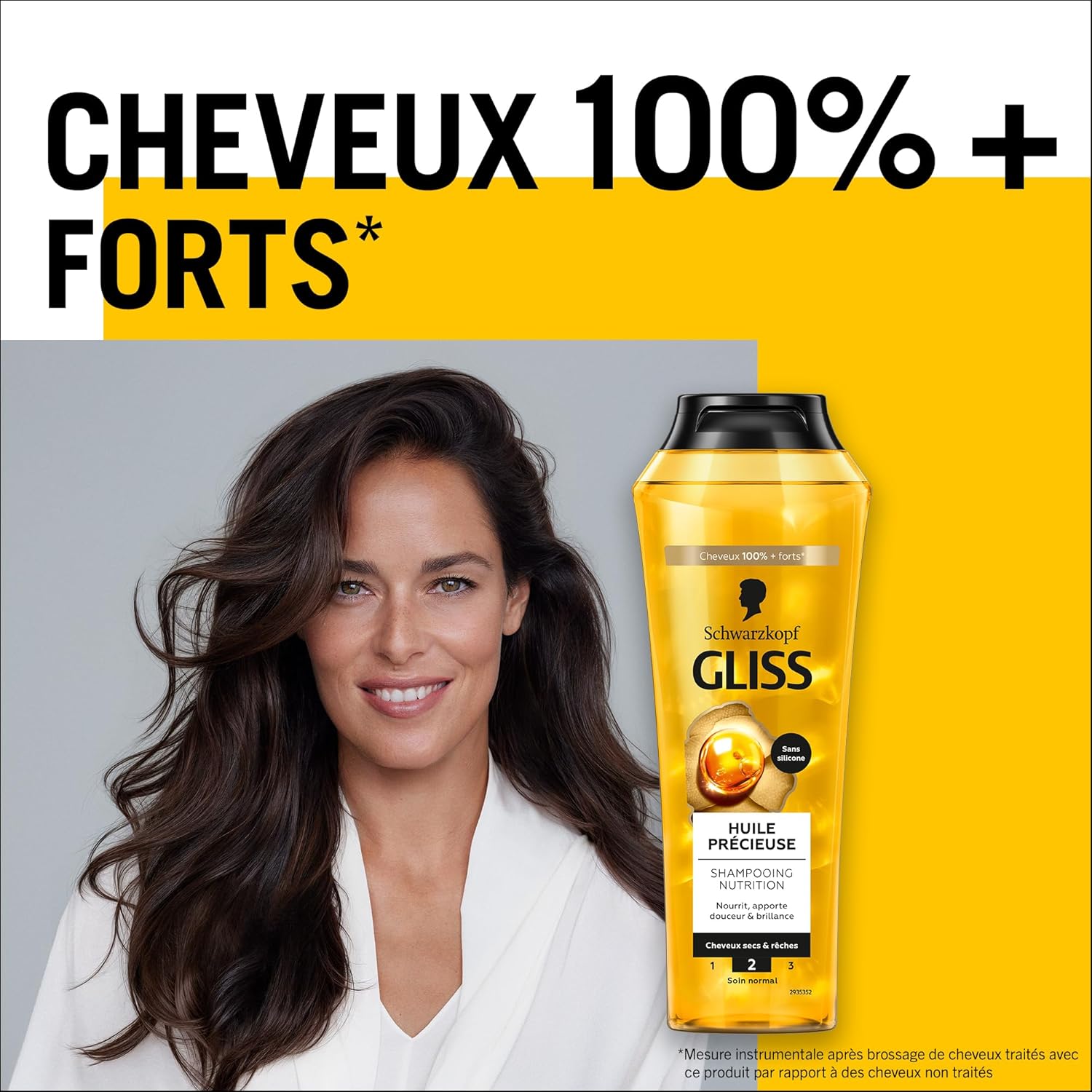 Schwarzkopf - GLISS - Shampooing Nutrition - Huile Précieuse - Sans Silicone - Nourrit - Apporte Douceur & Brillance - Cheveux secs & rêches - Cheveux 100% Plus Forts - Soin Normal - 250ml