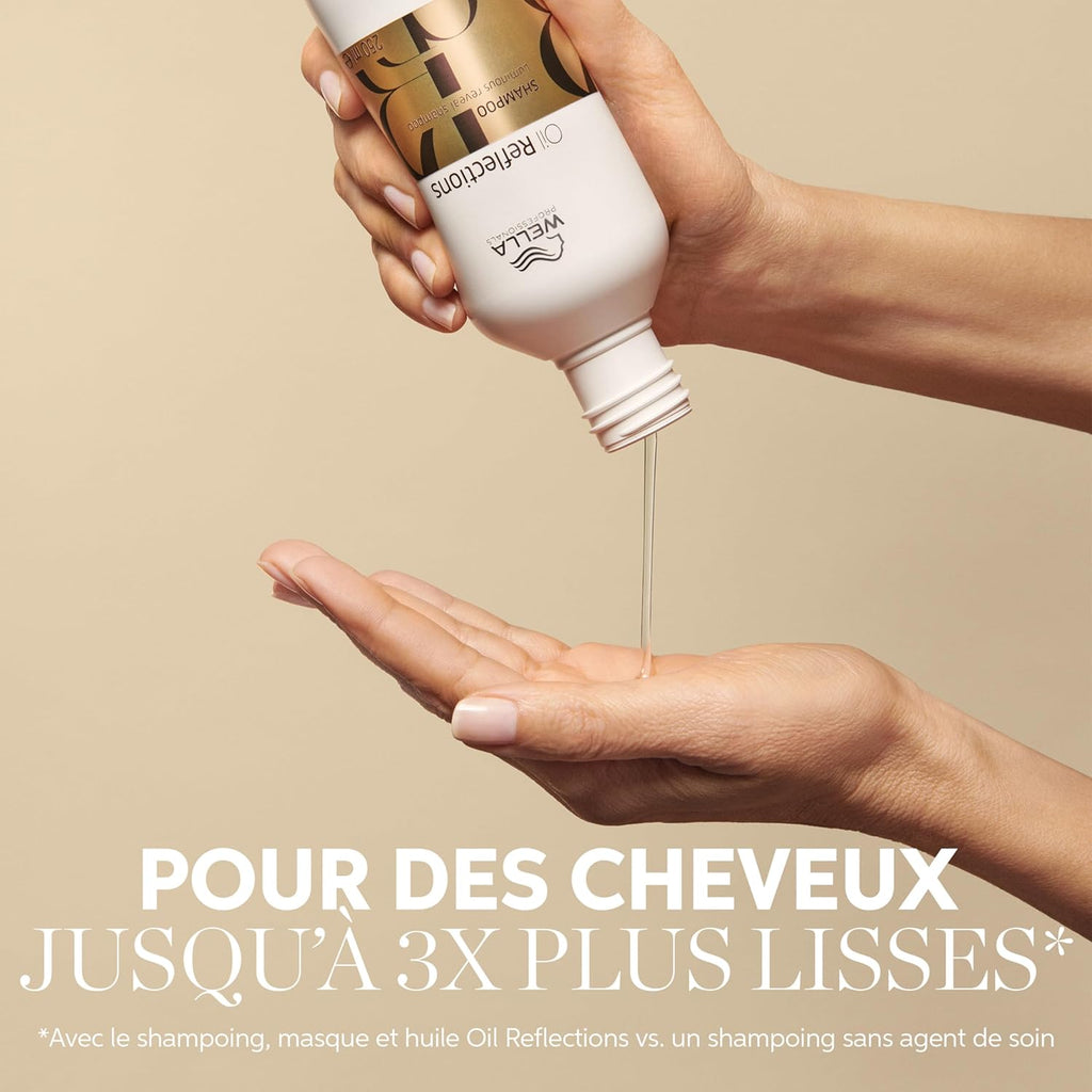 Wella Professionals OIL REFLECTIONS Shampoing révélateur de lumière – Shampoing hydratant et nettoyant – pour une douceur et une brillance durables