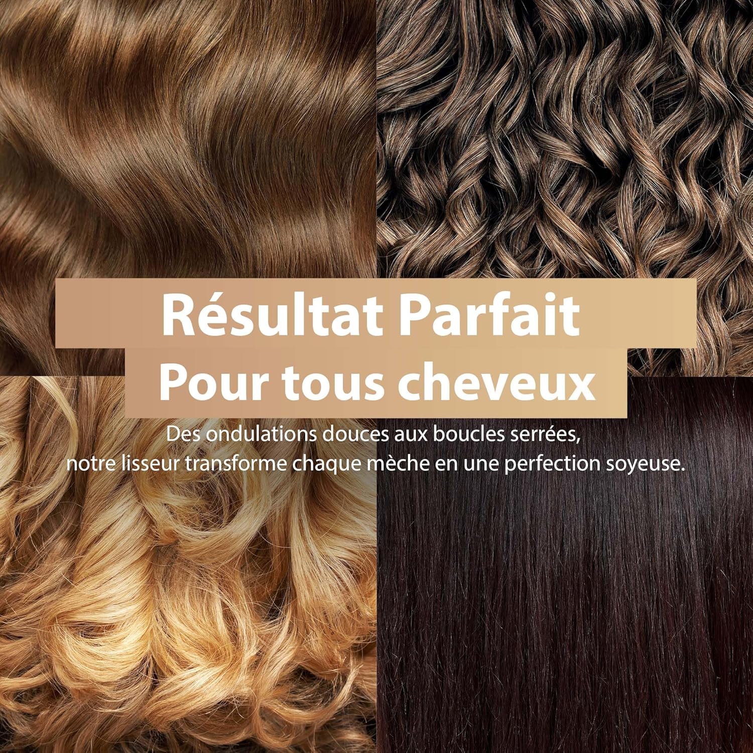 Lisseur Vapeur Champagne Golden Goods Steampod Pro Vapeur puissante, Fer a Boucler 10 réglages de température jusqu'à 230ºC, Tous types de cheveux Céramique et ionique, Lisseur Cheveux