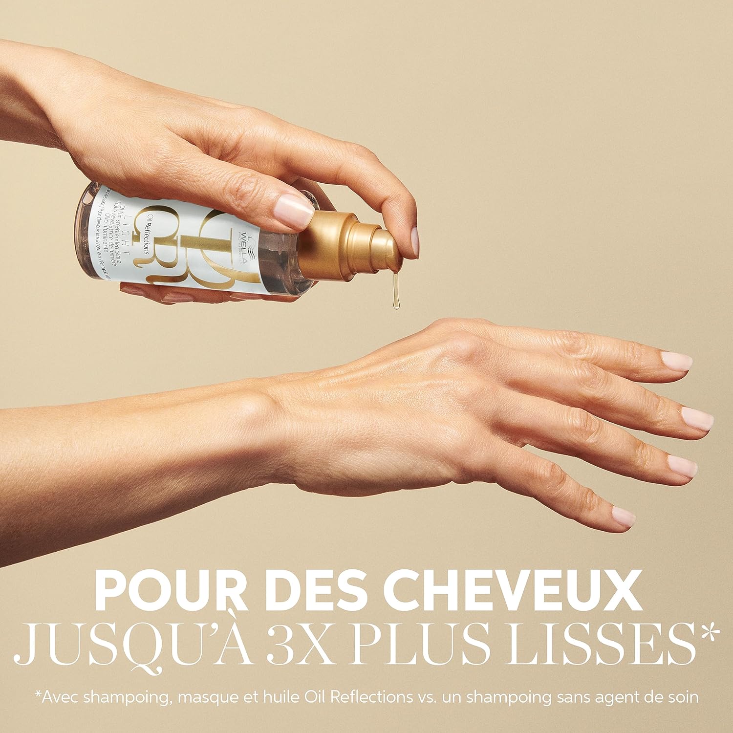 Wella Professionals Oil Reflections Huile capillaire légère révélatrice de lumière pour cheveux fins à normaux - et Oil Reflections Huile lissante sublimatrice de brillance pour tous types de cheveux